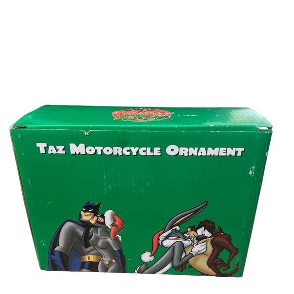 Taz Santa on a Motorcycle Christmas Ornament Vintage 1998 Warner Brothers - Picture 5 of 5